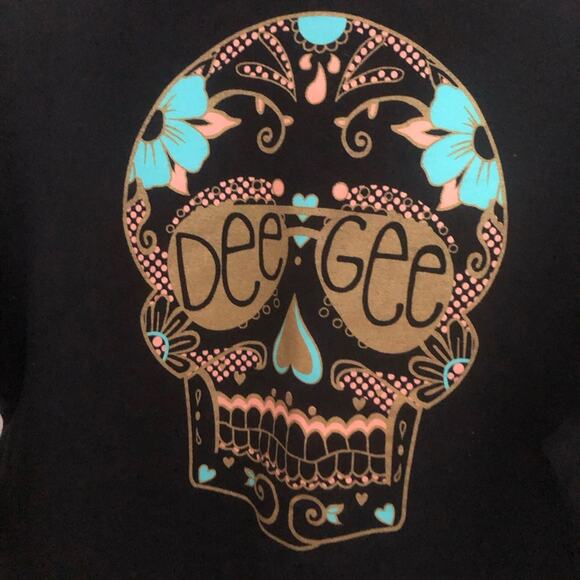 Adam Block Design Delta Gamma Dee Gee Skull Quarter Zip Pullover Size Medium - Picture 7 of 8